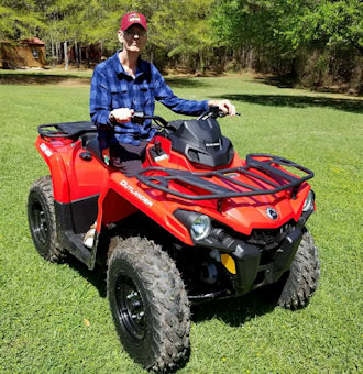 Ken on the new 4-wheeler