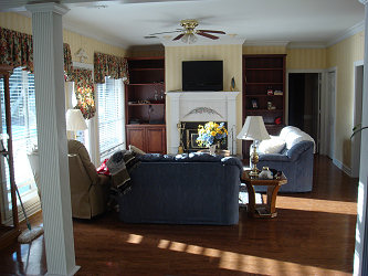 Living room view from the kitchen