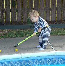 Jackson showing his golfing form