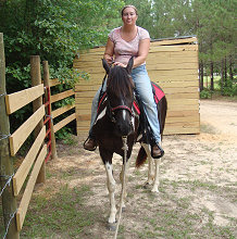 Sugar's first riding lesson w/Ken's help