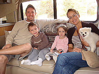 Tim, Heather, and kids in Hot Springs