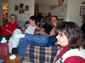 Visiting with Florence and family